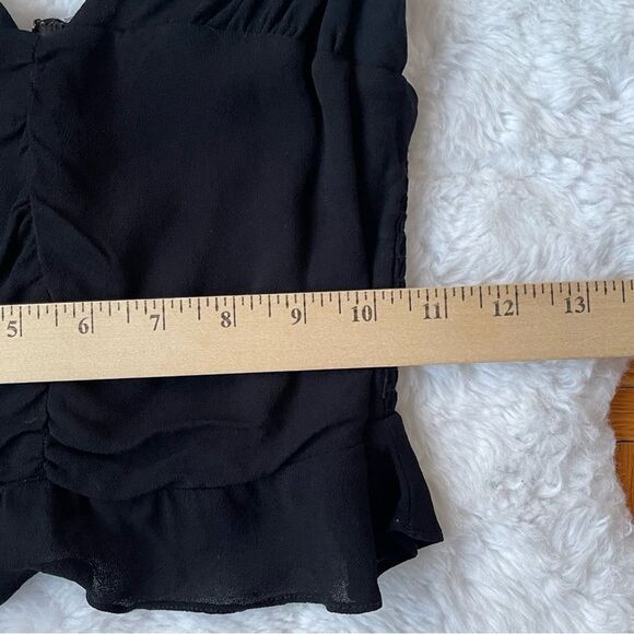 REFORMATION Woman Top Cropped Spaghetti Straps hall top Black size 4 - Picture 9 of 9